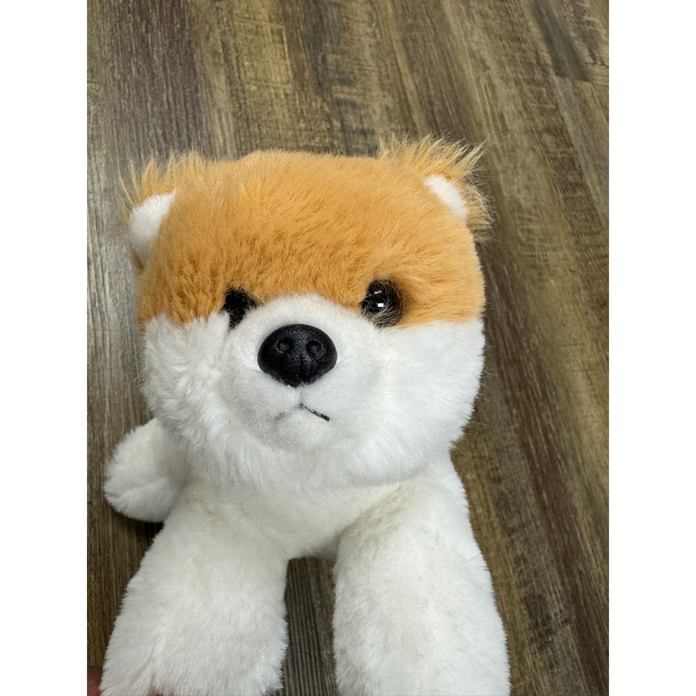 Aurora World‎ White Tan Dog Plush Stuffed Animal Floppy Lying Puppy 8x5 Inch - Picture 4 of 13